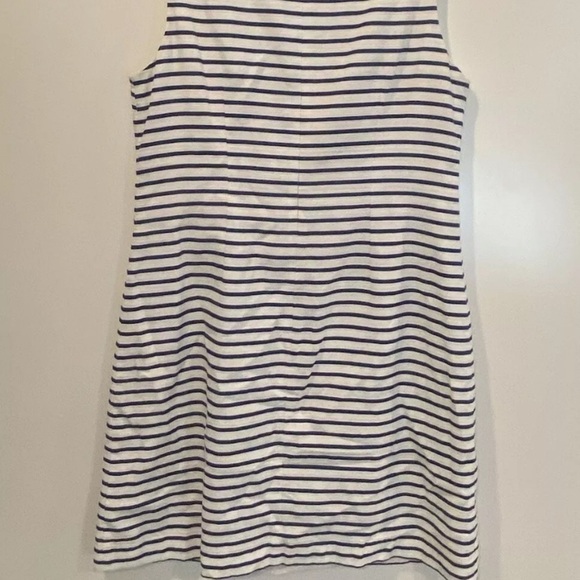 Jessica Howard Navy Striped Lace‎ Shift Dress Sleeveless Womens 14 (1205) - Picture 3 of 5